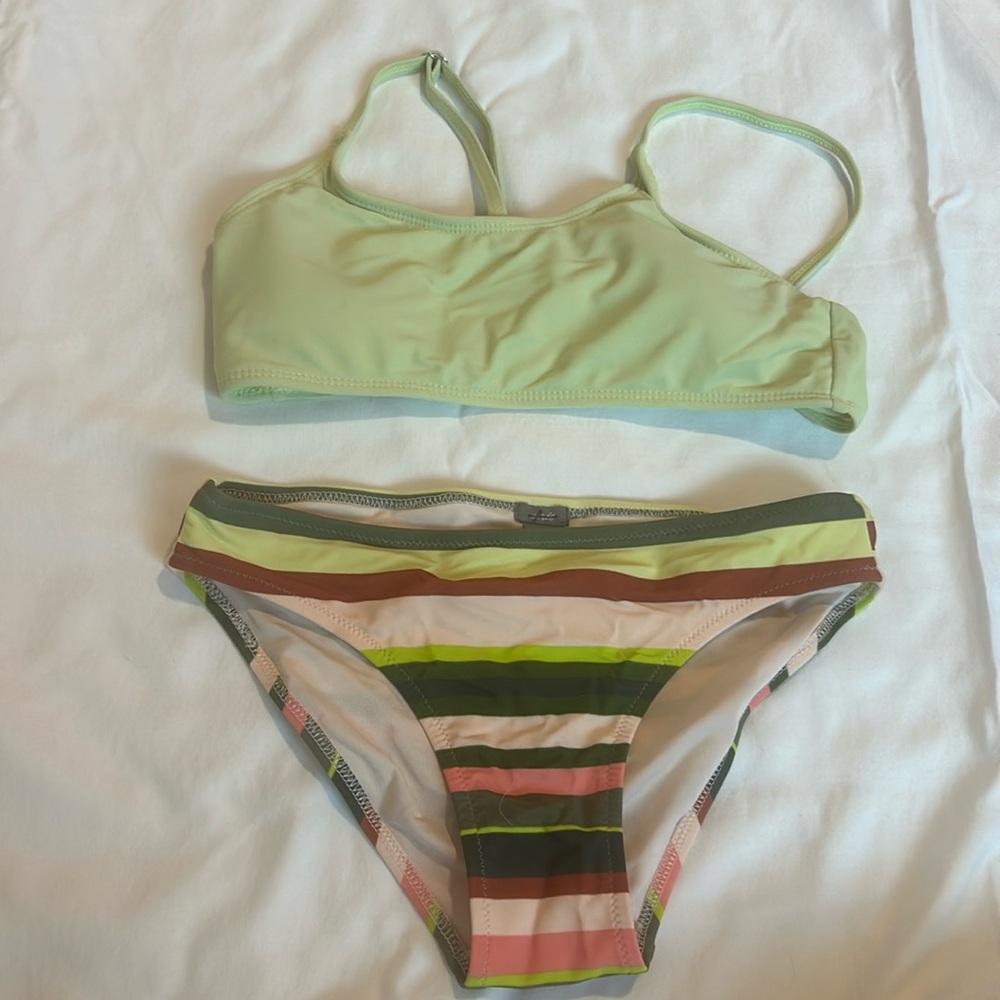 aerie lime green bathing suit
